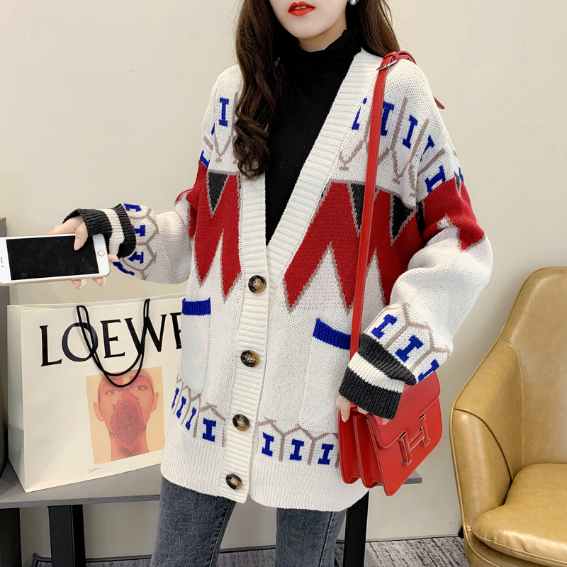很仙的網紅針織開衫女2024春秋季新款甜美寬鬆慵懶風毛衣外套