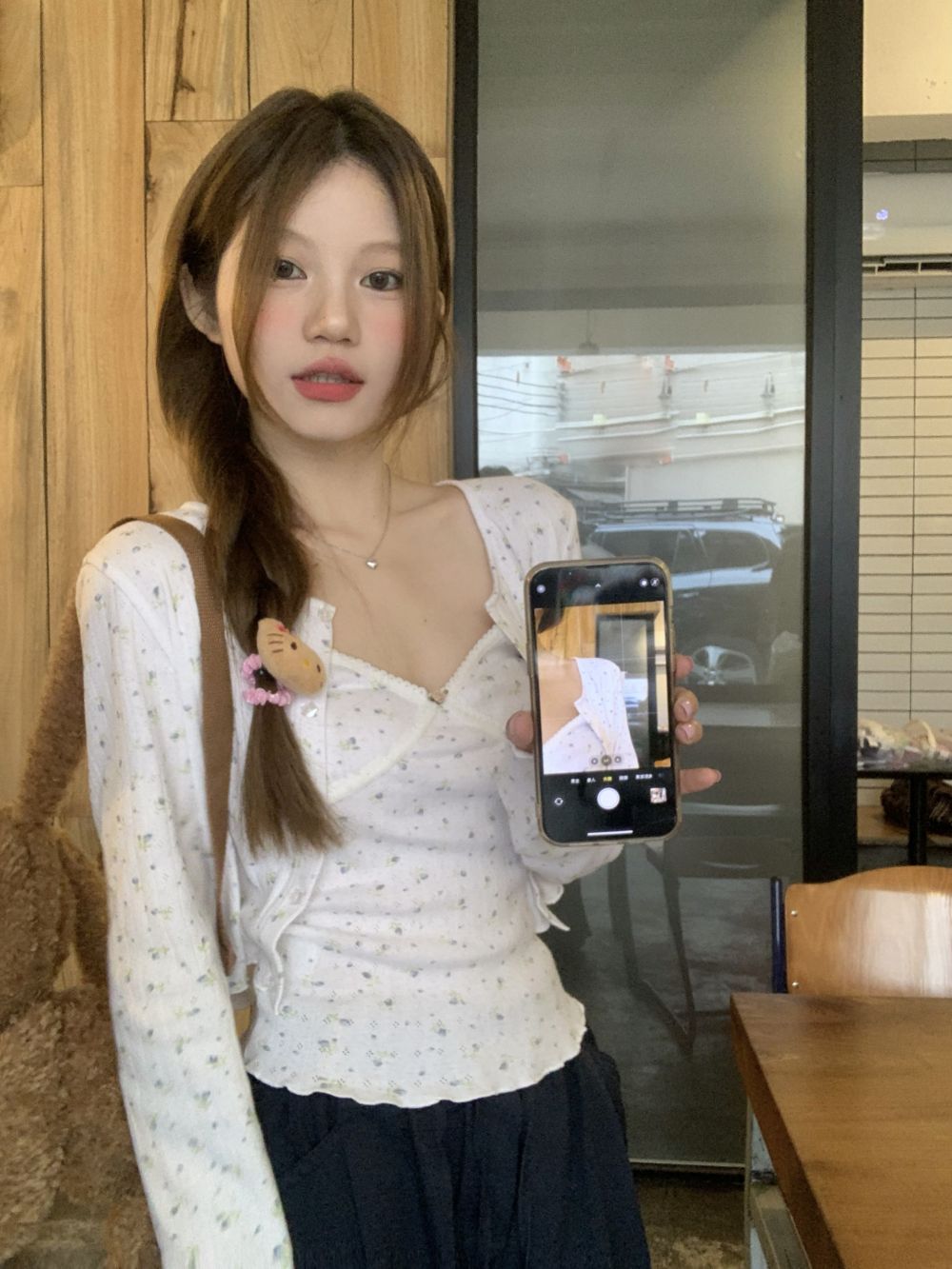 實拍三標齊可甜可鹽碎花長袖防曬開衫+小吊帶套裝兩件套