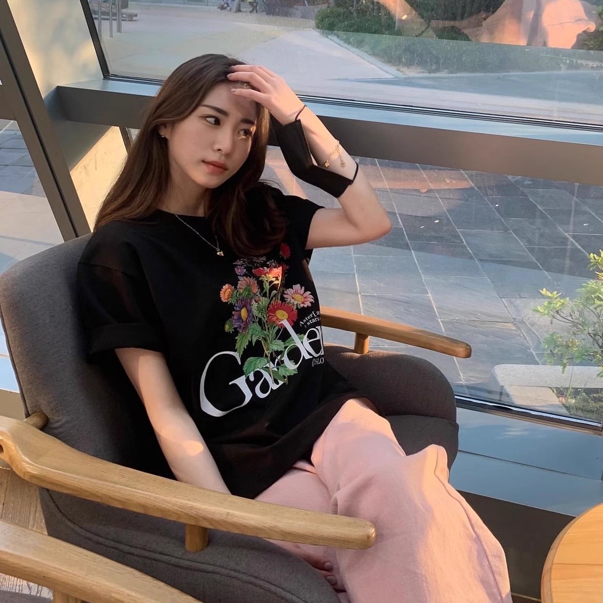 220克/精梳純棉後包領有縫邊S-XXXL夏裝短袖T恤女