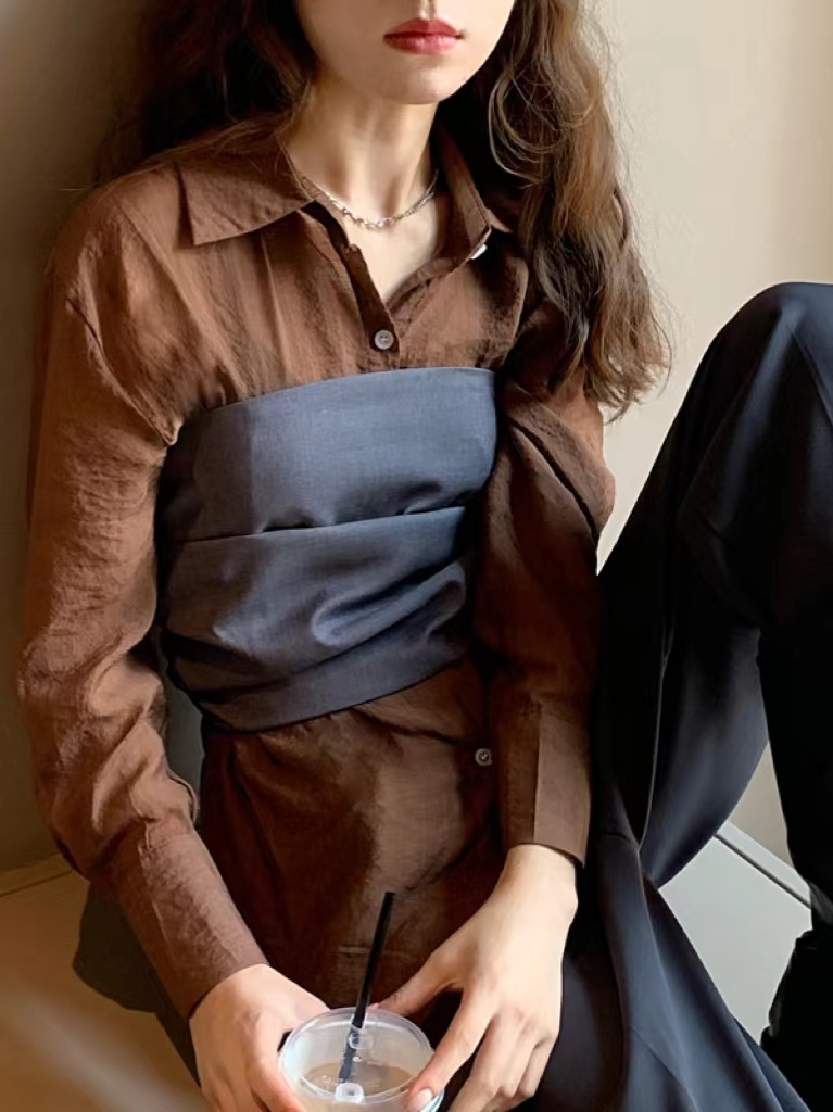 實拍小眾設計感西服抹胸顯瘦小背心女