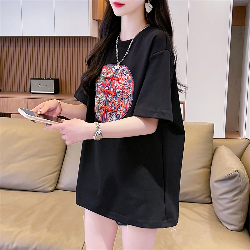 實拍莫代爾純棉網紅ins潮超火短袖t恤女夏季寬鬆設計感百搭上衣