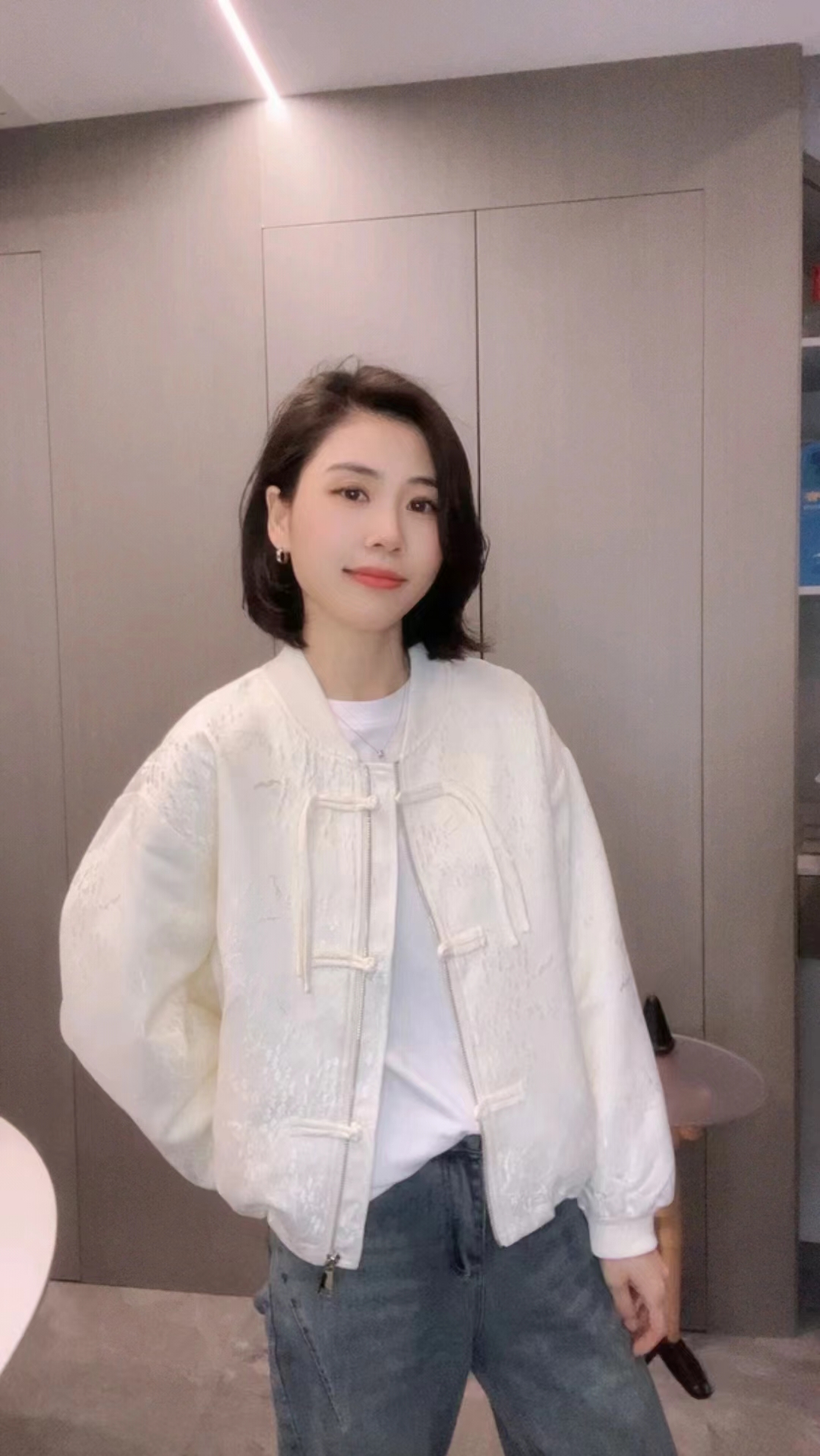 早春新款設計感新中式國風盤扣短款外套女提花寬鬆棒球服上衣