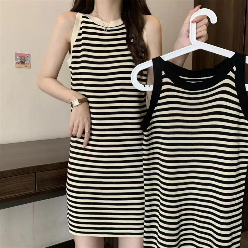 Summer Korean style hot girl knitted camisole female inner wear slim bottoming beautiful back outer wear sexy backless top