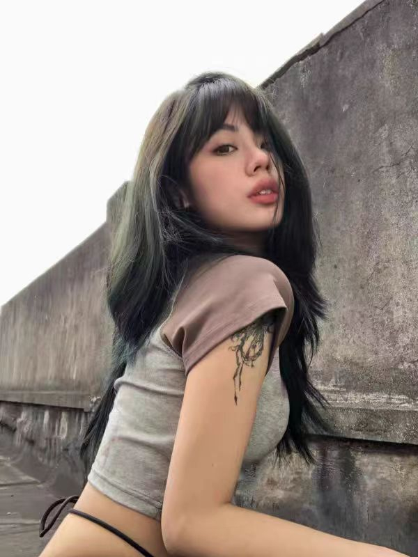 6535棉辣妹短款短袖t恤女夏ins潮修身顯瘦撞色歐美露臍高腰上衣