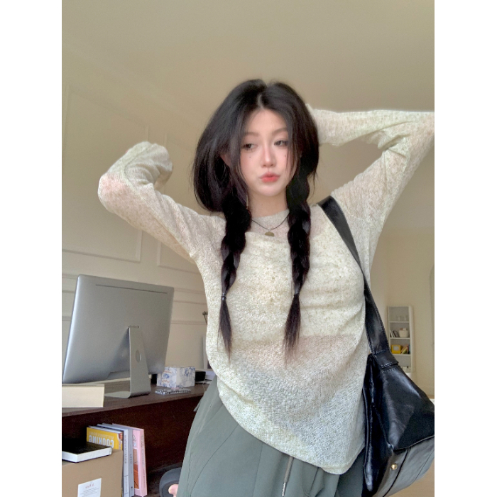 2024新款純欲性感心機斜肩上衣本布立體花朵設計女冬內搭針織長袖