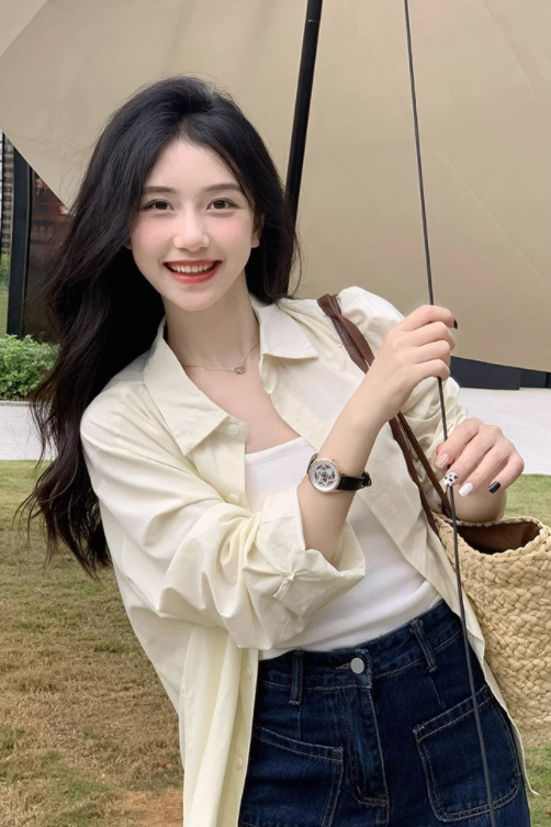 天絲防曬衣襯衫外套女夏季薄款開衫設計感小眾小個子襯衣女款上衣