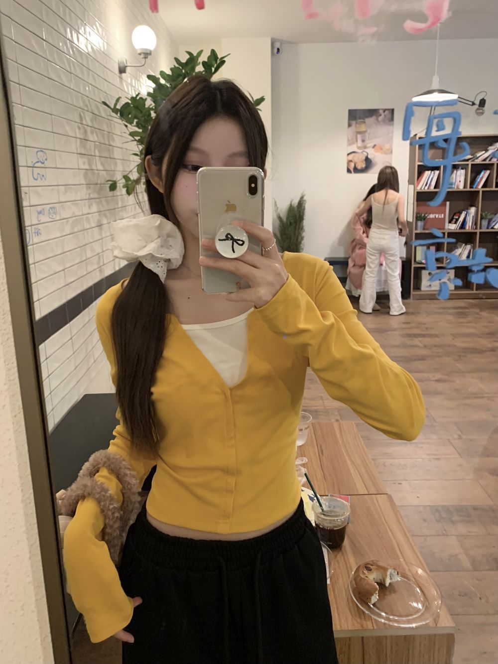 實拍三標齊設計感假兩件短款外穿打底衫女上衣T