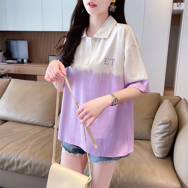 首發實拍6535棉夏季新款時尚休閒薄款短袖T恤女韓版寬鬆上衣