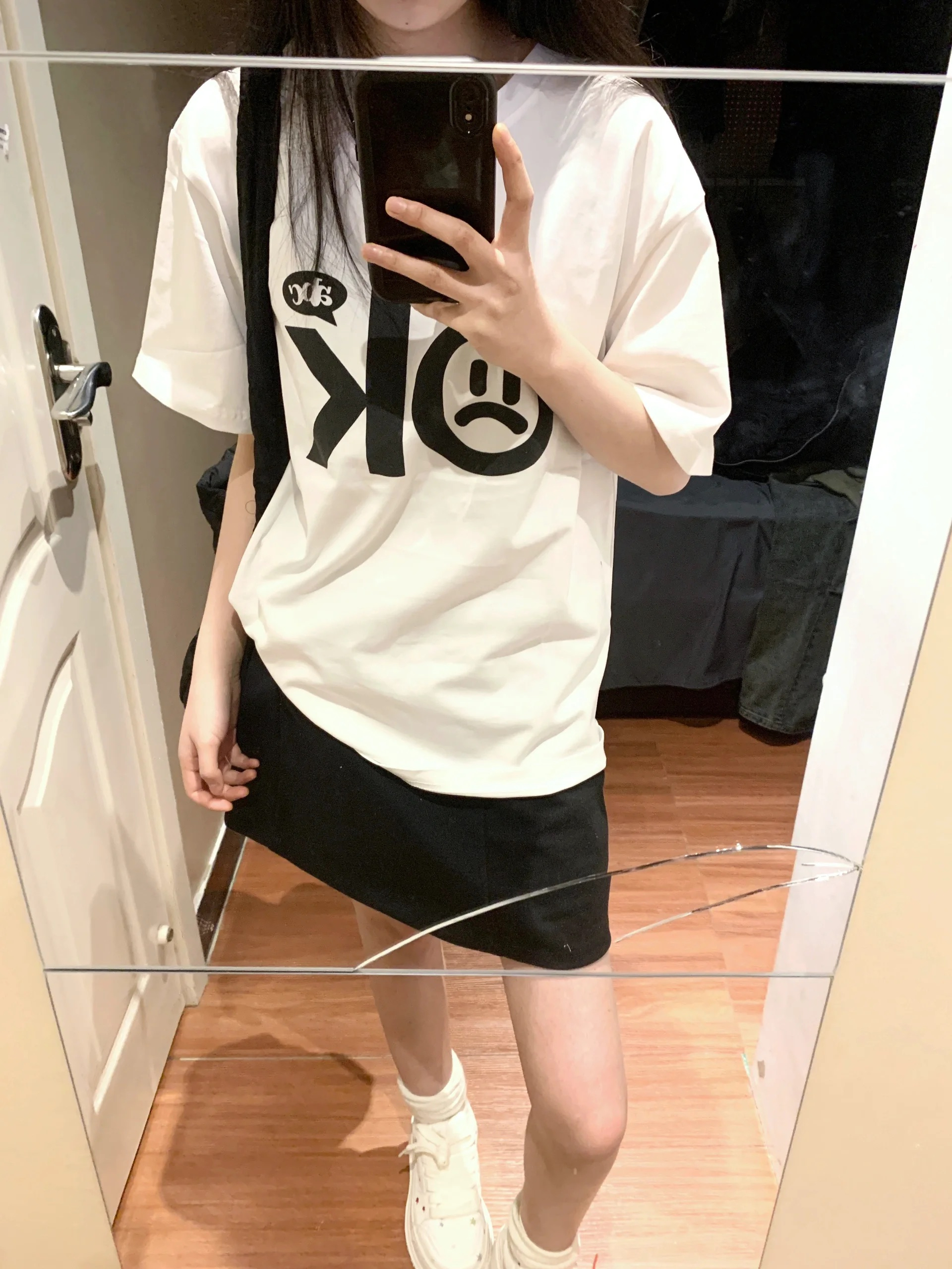潮流簡約卡通字母印花短袖T恤