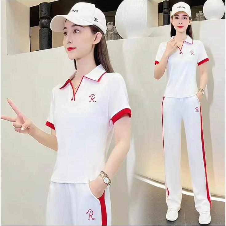 短袖T恤女POLO衫夏季新款遮肚上衣氣質夏裝遮肉打底小衫兩件套