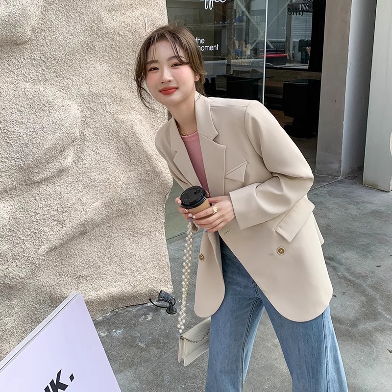 港味小眾設計感西裝外套春裝女2024年新款上衣氣質顯瘦休閒小西服