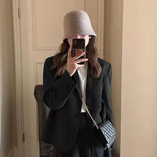 韓版小西裝外套女小個子春秋2024新款西服上衣休閒通勤設計感小眾