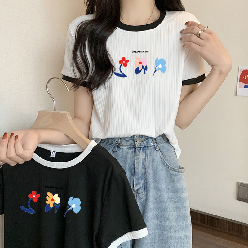 首發實拍短款短袖t恤女上衣