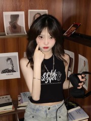 220克40支奧代爾92棉8氨綸美式小個子百搭無袖上衣小背心女