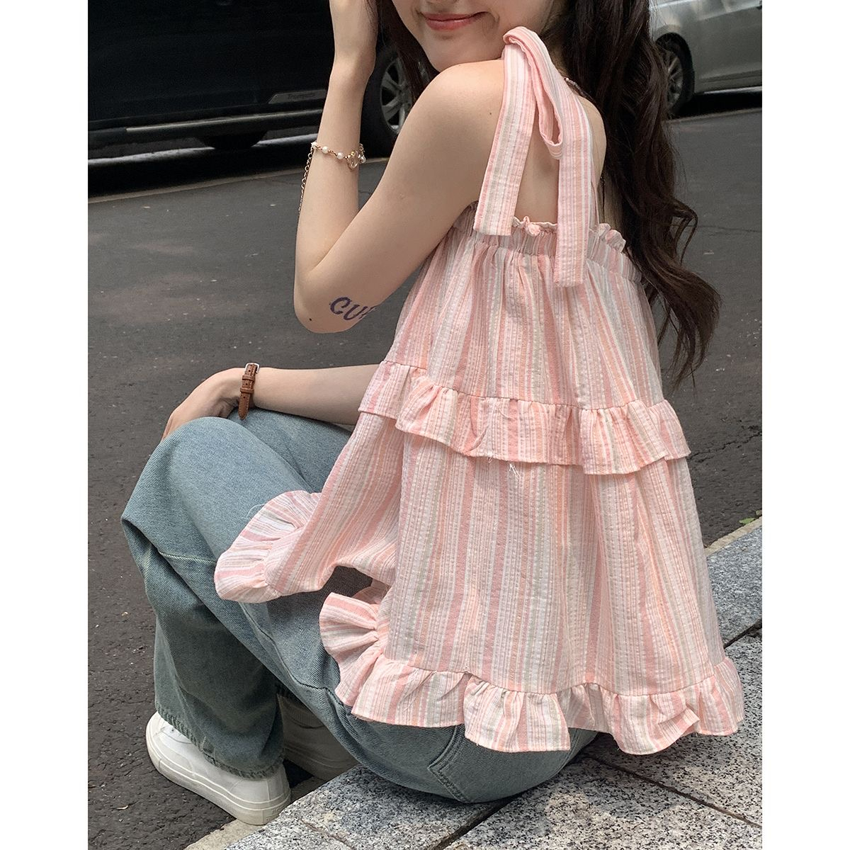 2024新款春夏季吊帶背心女內搭外穿打底韓版白色t恤女潮