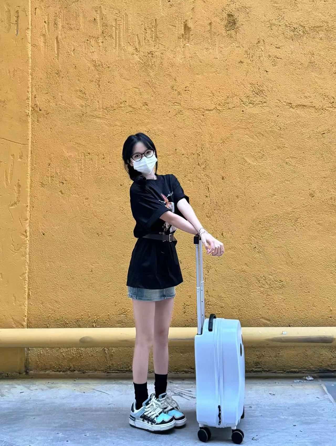 220克精梳緊密賽洛少女風卡通狗狗印花短袖T恤女