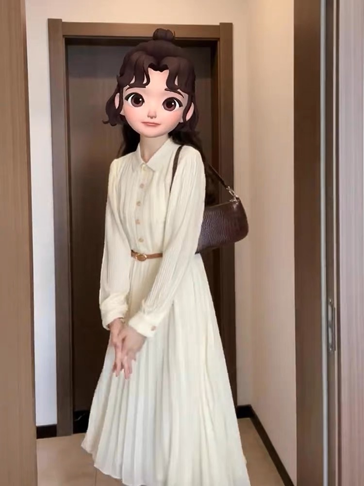 女裝2024新款春秋氣質女神范溫柔系穿搭法式高級感小香風連衣裙子