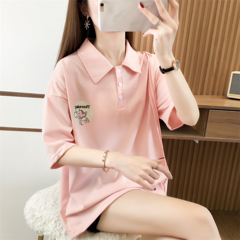 實拍6535棉夏季新款時尚休閒薄款短袖T恤女韓版寬鬆上衣