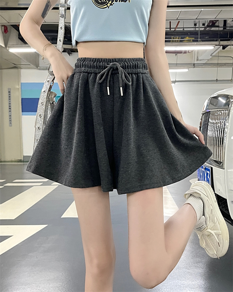 首發實拍夏季新款寬鬆休閒顯瘦闊腿百搭裙褲女