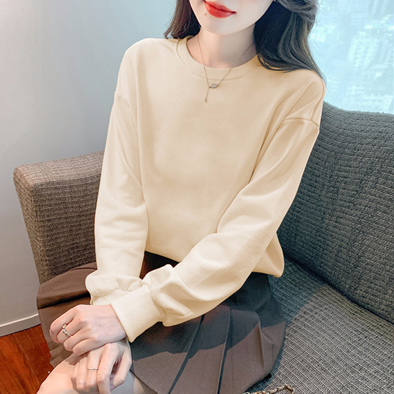 圓領衛衣男女2024春秋新款歐洲站潮牌寬鬆款落肩潮牌上衣