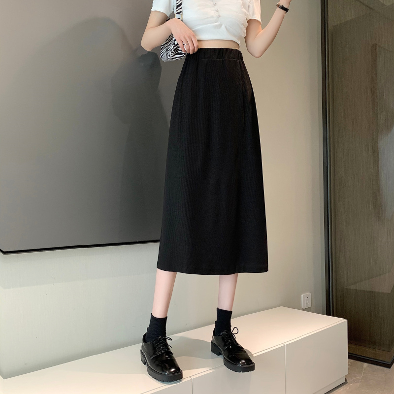 夏季2024新款純色半身裙女