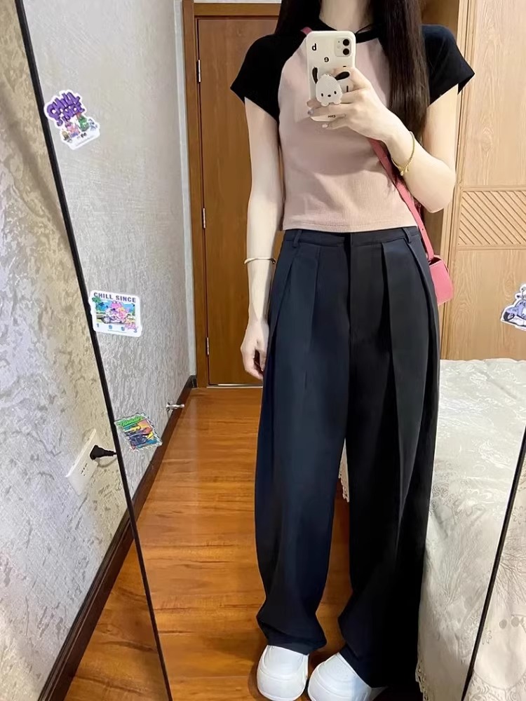 i-92棉/8氨綸40支210g純棉 正肩純棉短袖t恤女