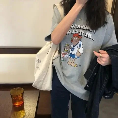 短袖t恤女寬鬆韓版ins潮新款中長款半袖上衣ins潮