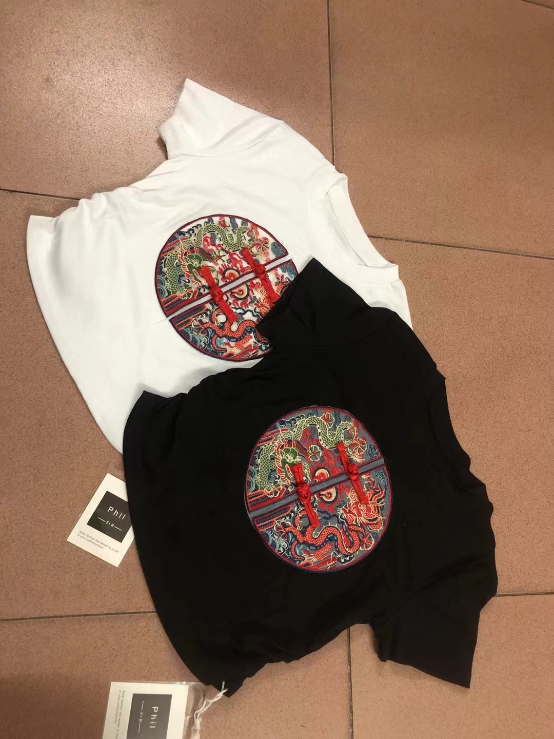 國風盤扣短袖T恤女2024新款春夏季修身刺繡衫新中式上衣