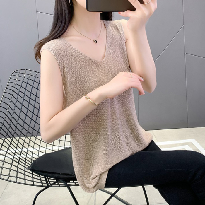 吊帶背心女內搭夏季女裝美背冰絲t恤女西裝設計感外穿無袖上衣女
