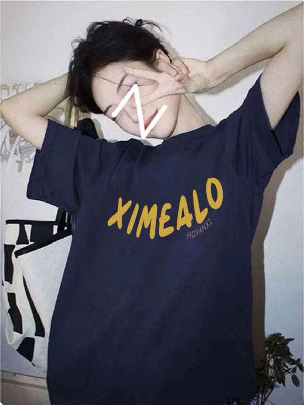 純棉夏季新款國潮牌情侶裝短袖t恤女寬鬆美式復古半袖上衣服
