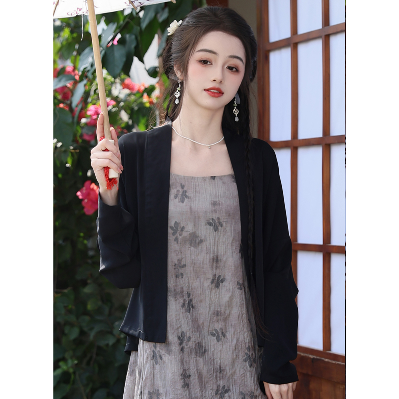 No less than 69 real shot 2024 spring new retro national style outer cardigan