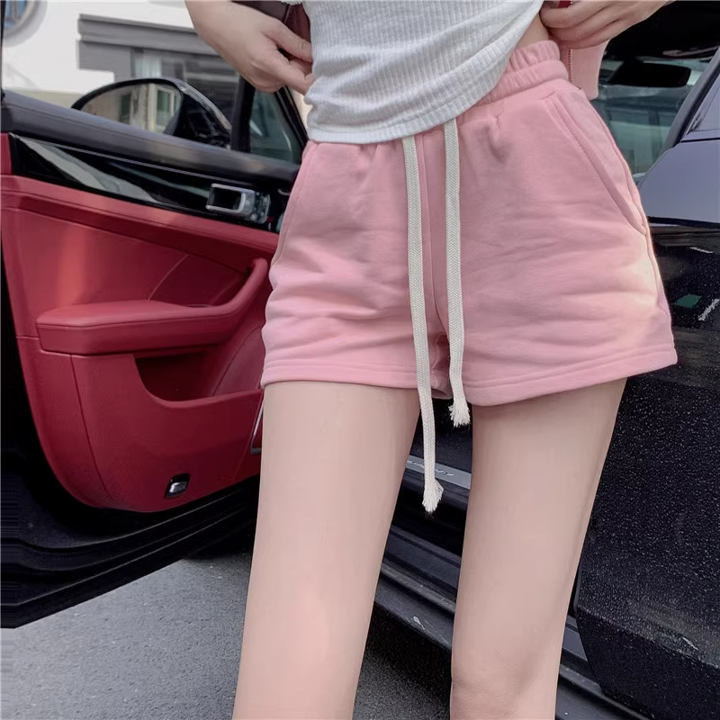 官圖夏季新款寬鬆休閒顯瘦闊腿百搭短褲女