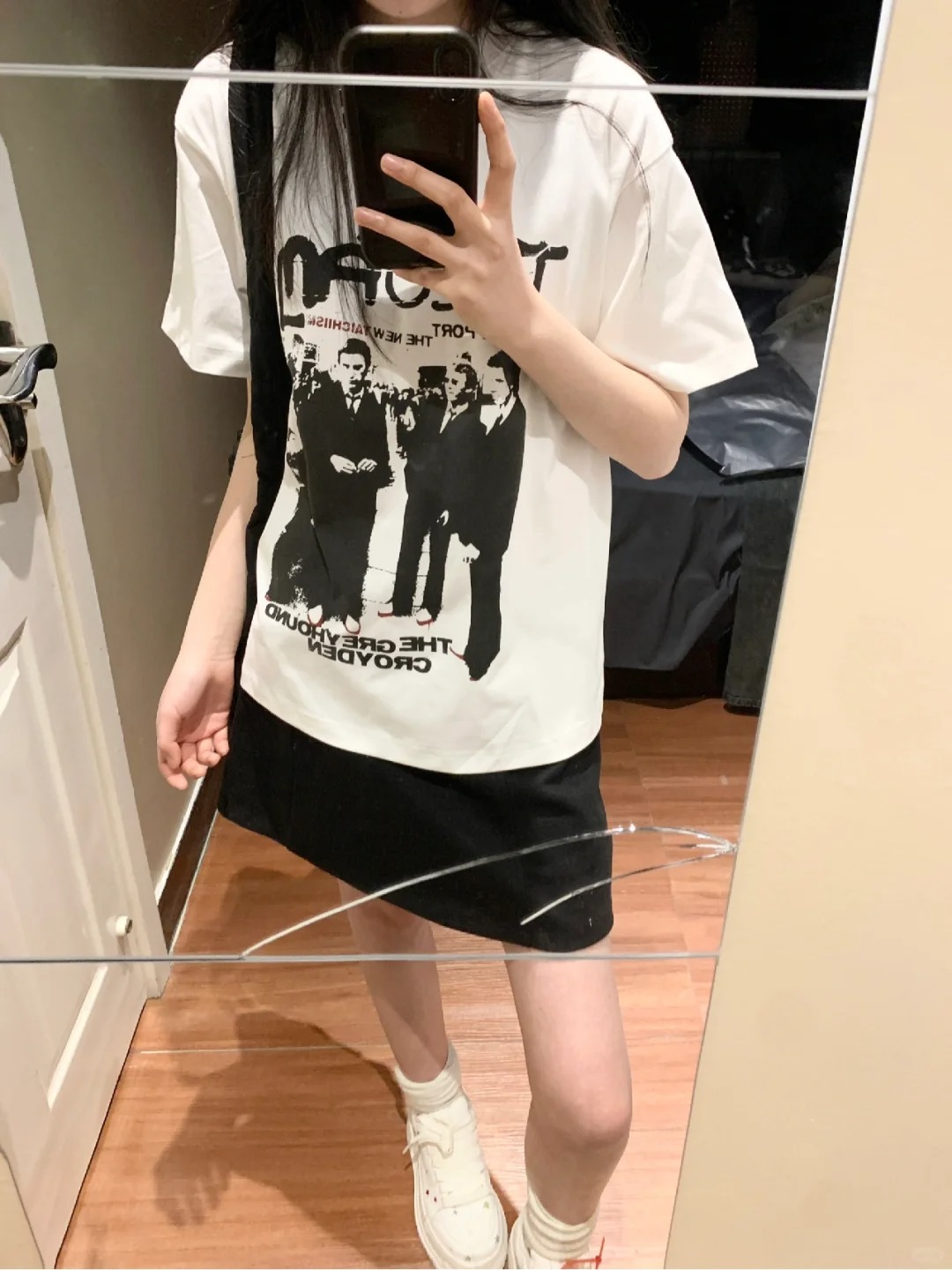 純棉220克，精梳緊密夏季新款寬鬆印花短袖T恤女上衣情侶