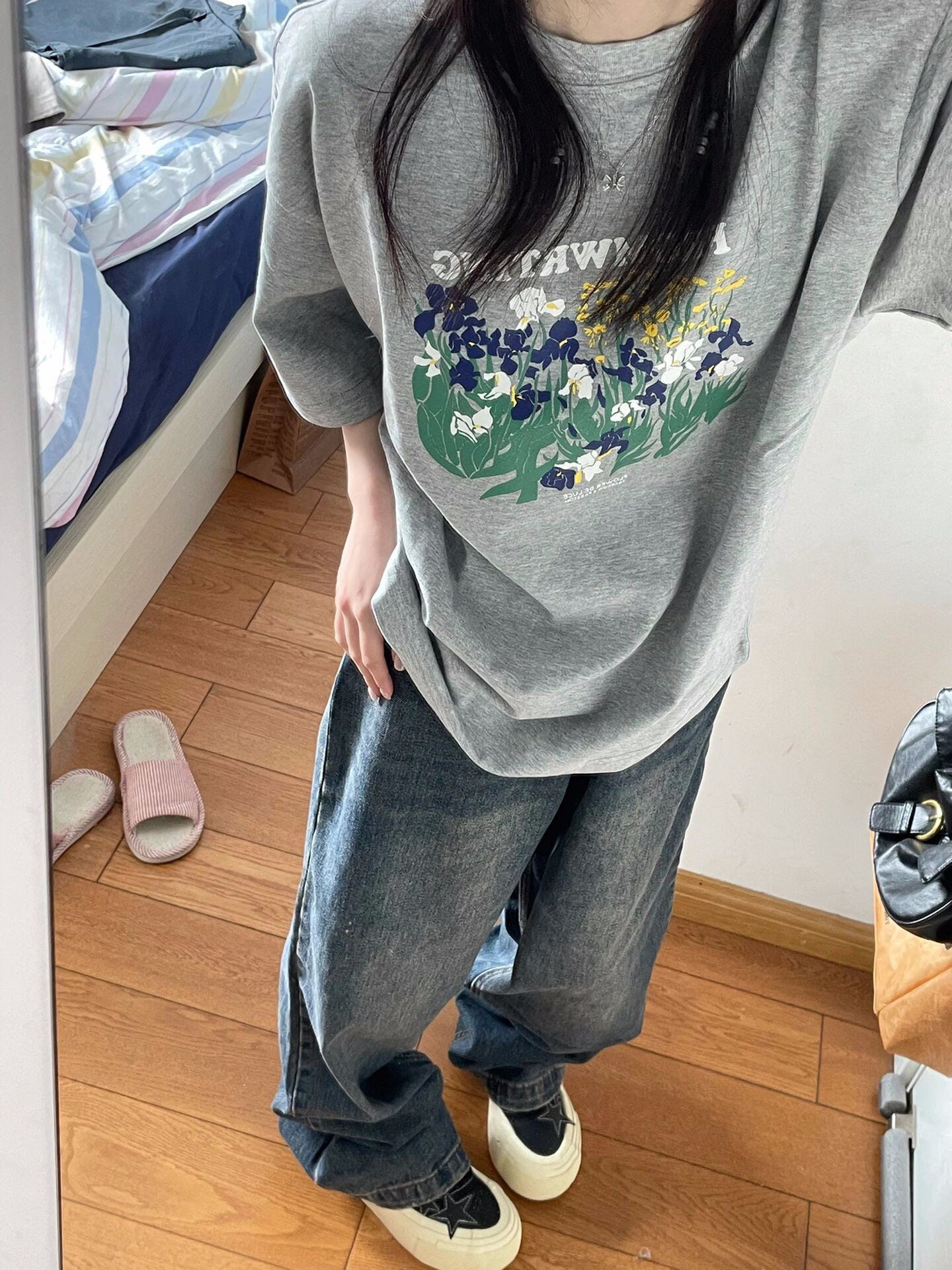 官圖220克/精梳純棉後包領有縫邊S-XXXL夏裝短袖T恤女