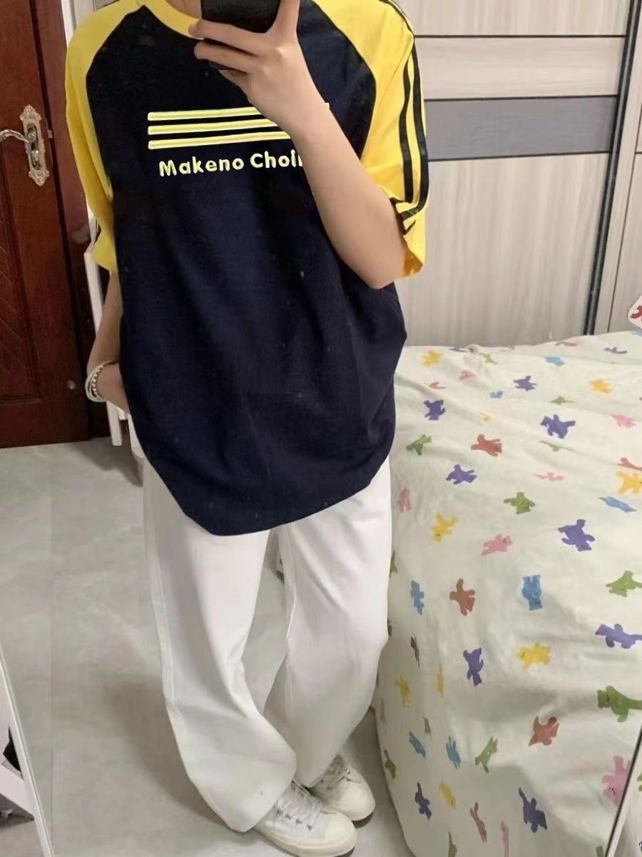 刺秀純棉200克精梳緊密賽絡紡短袖t恤女