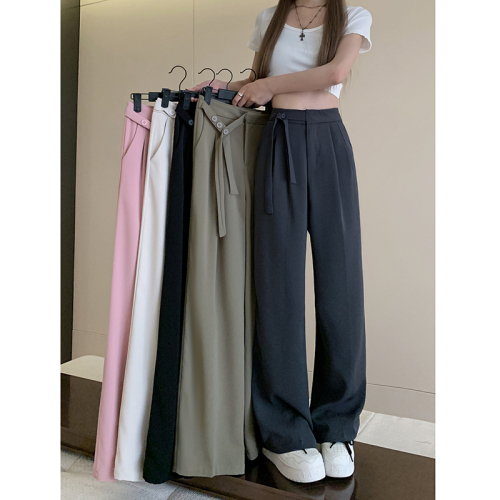 Real shot!  2024 New Style Casual Pants Design Suit Pants Women's High Waist Slim Loose Pants