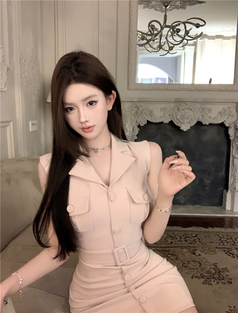 實拍~包臀連衣裙氣質款修身小香裙子顯瘦高級感小個子背心裙