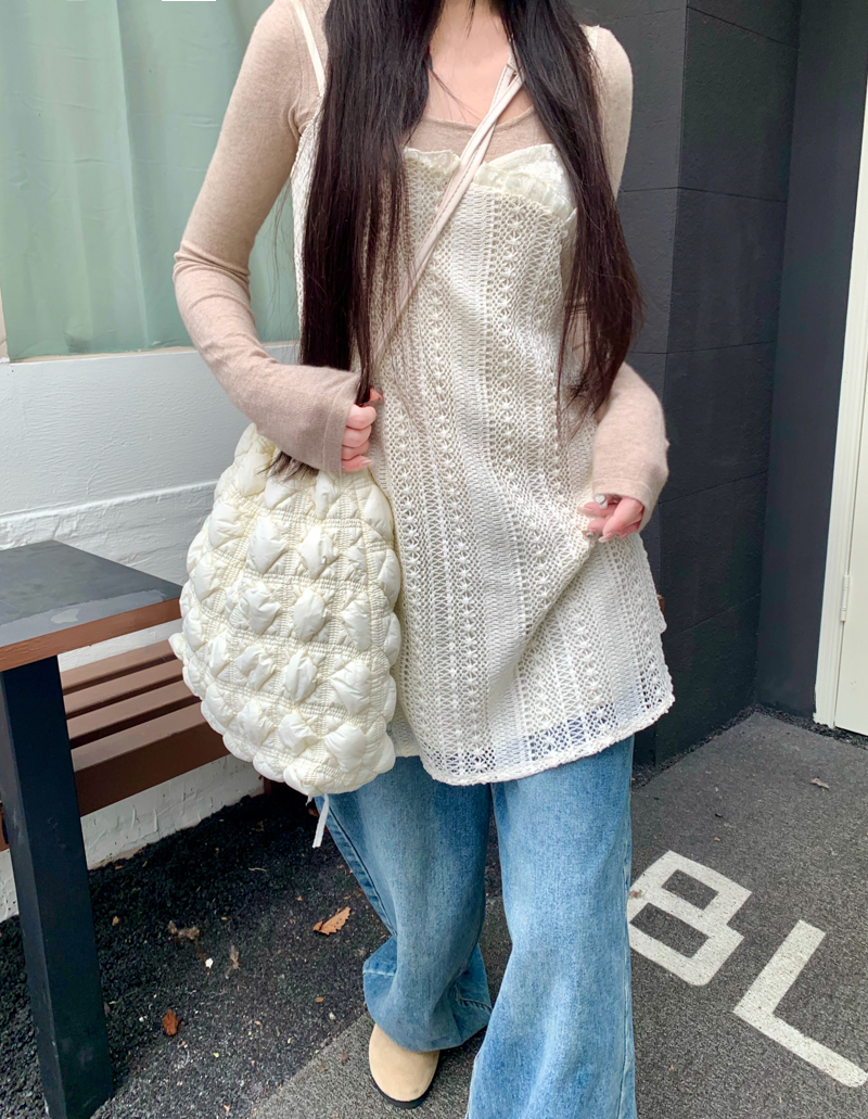 實拍 蕾絲吊帶連衣裙女春季新款疊穿紗裙罩裙內搭打底短裙