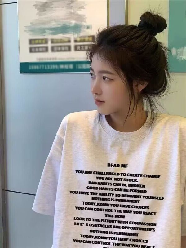 100%純棉國潮牌美式hiphop短袖t恤女2024新款設計感小眾半袖上衣