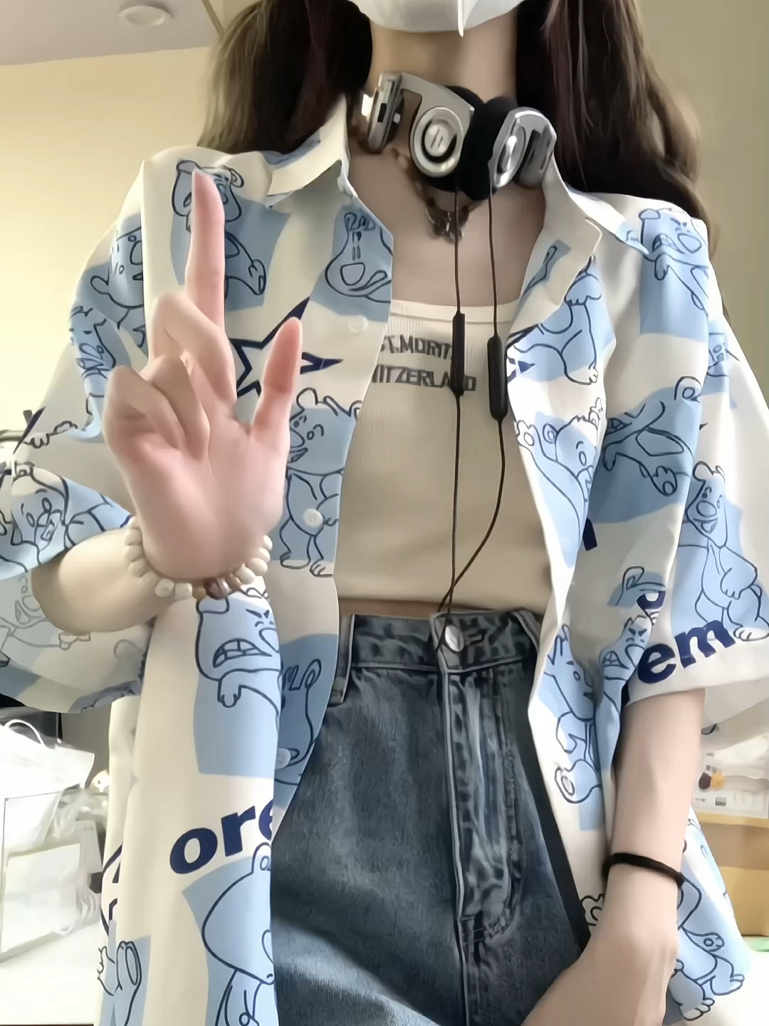 原版布料質量夏季洋氣設計感小眾港味chic襯衣女