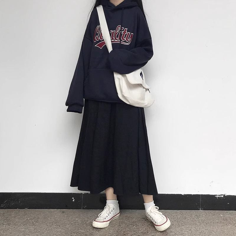 春夏2024新款寬鬆韓版純色半身裙女