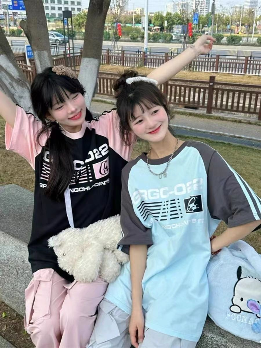 羅紋領口純棉200克精梳緊密賽絡紡短袖t恤女