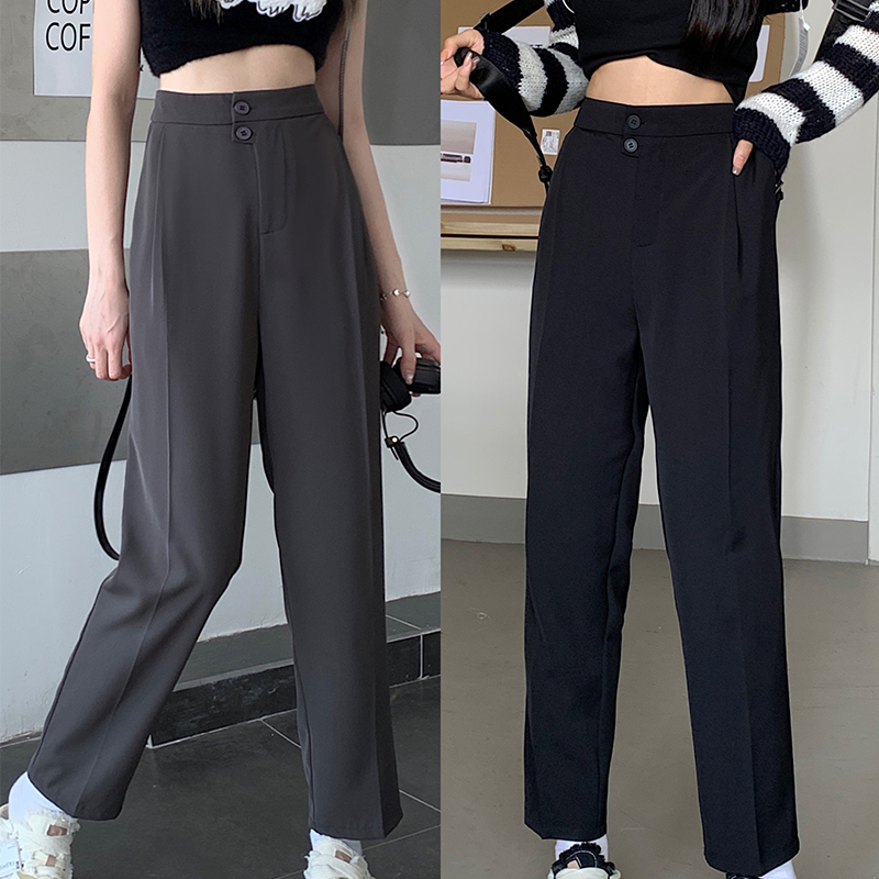7851 Real shot of plus size women's clothing covering the crotch, thick thighs, versatile, slimming and drapey nine-point suit cigarette pants