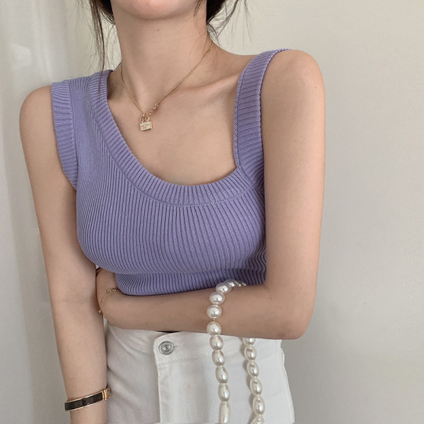 天貓質量設計感小眾不規則吊帶背心女夏外穿露肩辣妹無袖上衣