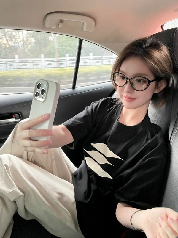 美式復古黑色純棉短袖t恤女夏季2024新款設計感小眾潮牌高街上衣
