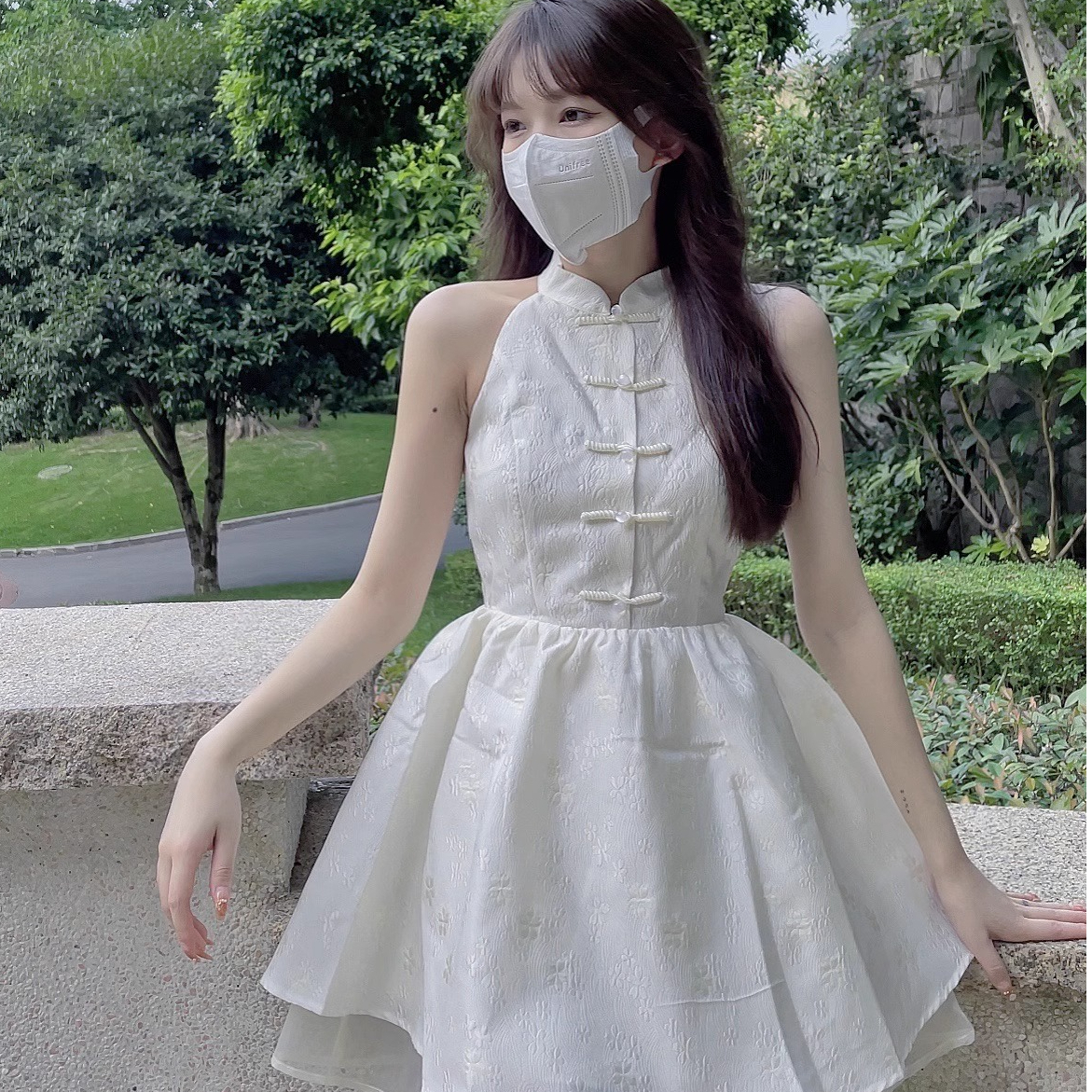 原版提花 2024夏季新款少女感改良旗袍裙女國風新中式連衣裙