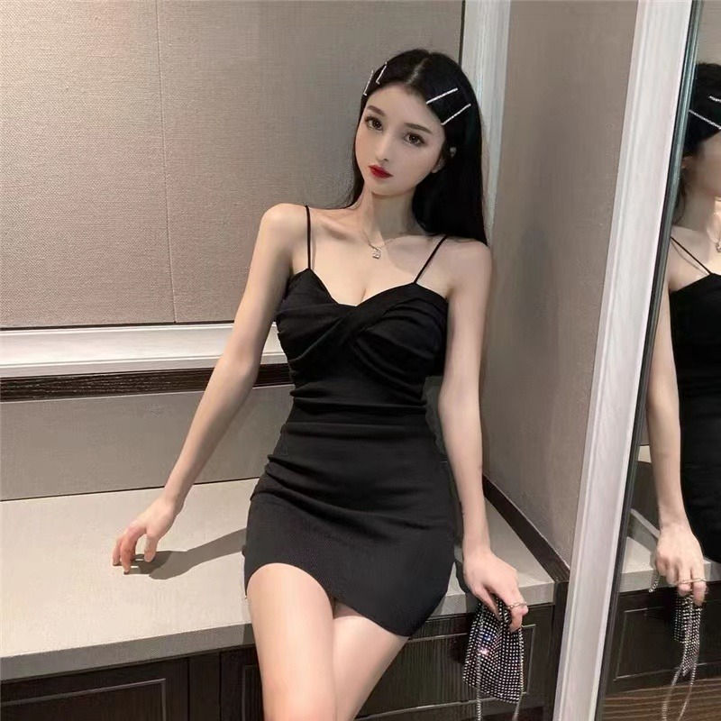 夏季新款氣質吊帶性感包臀修身顯瘦小個子背心連衣裙女