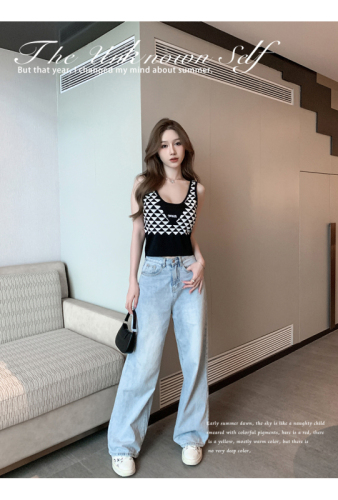 Hot Girl Plaid Vest Suspender Women's Summer Versatile Letter Contrast Color Checkerboard Checkerboard Designed Short Top for Inner and Outerwear