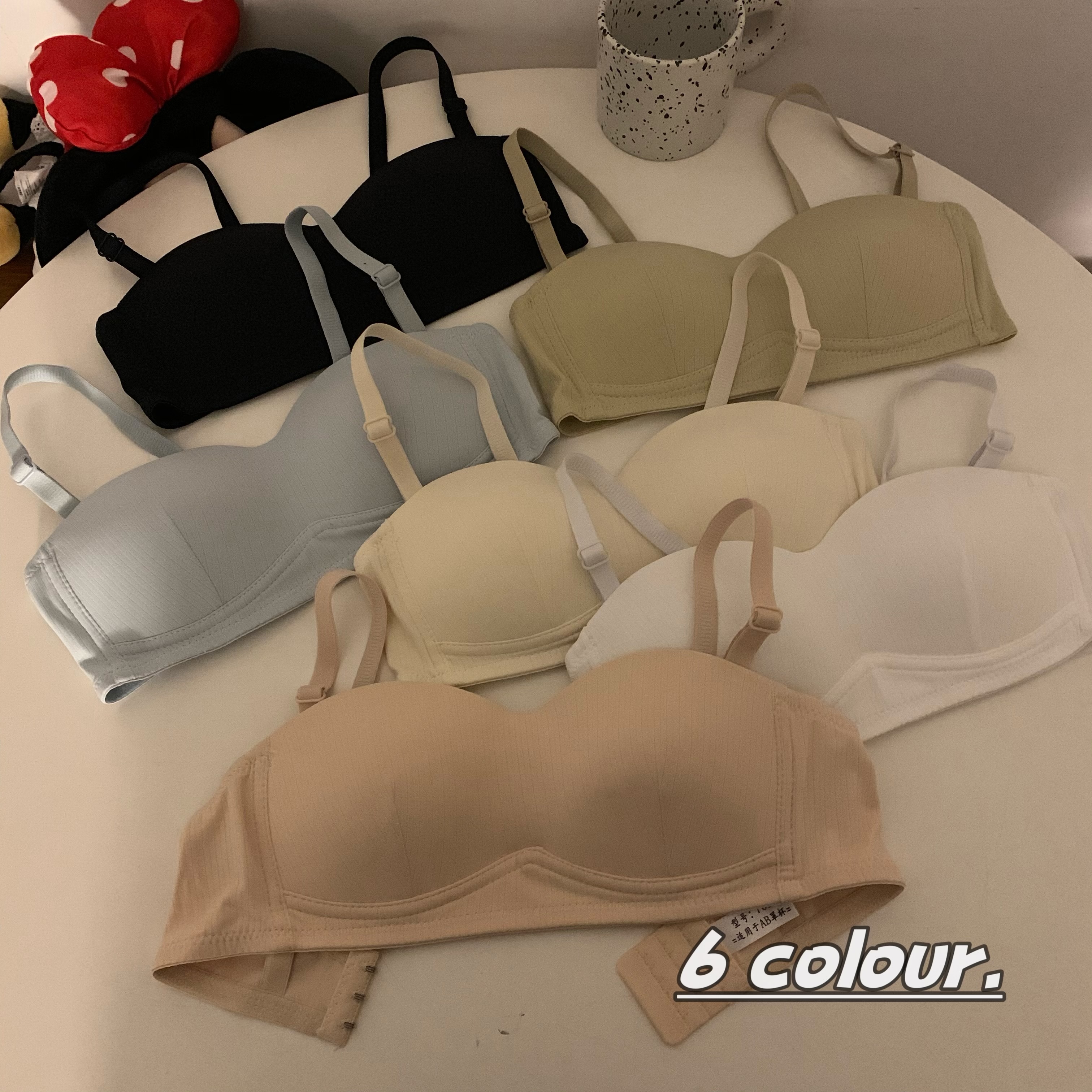 實拍 日系性感簡約百搭聚攏無鋼圈文胸少女胸罩收副乳內衣