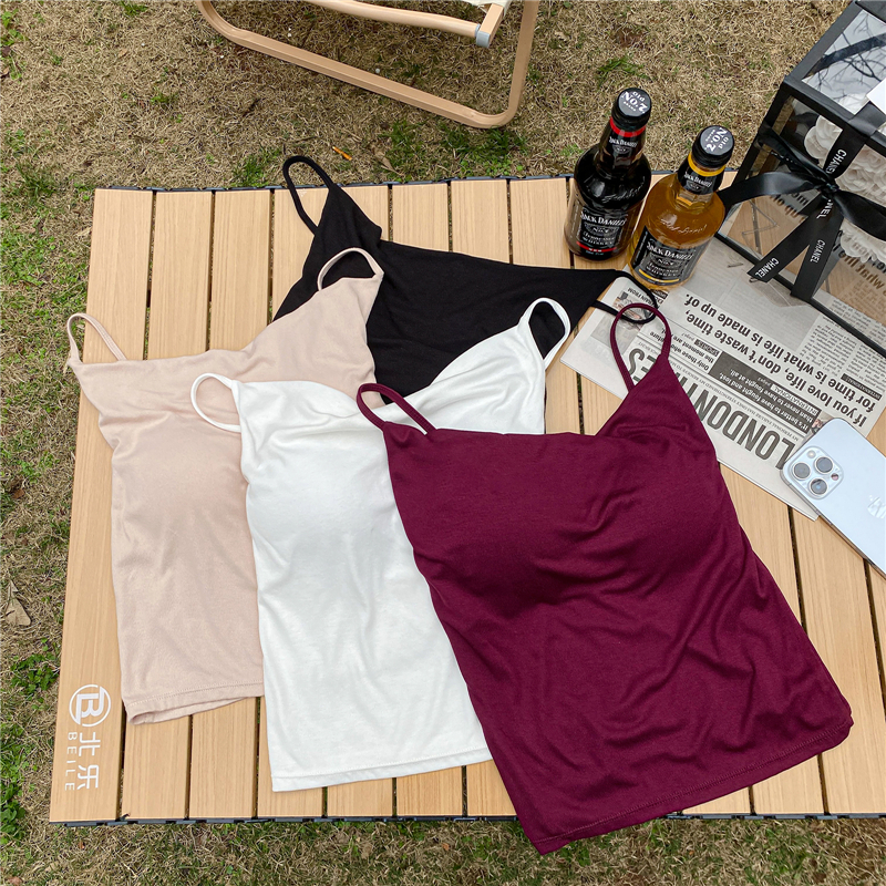 Real shot!  Pure lust sexy swing neck tank top with breast pads, slim fit and sleeveless back